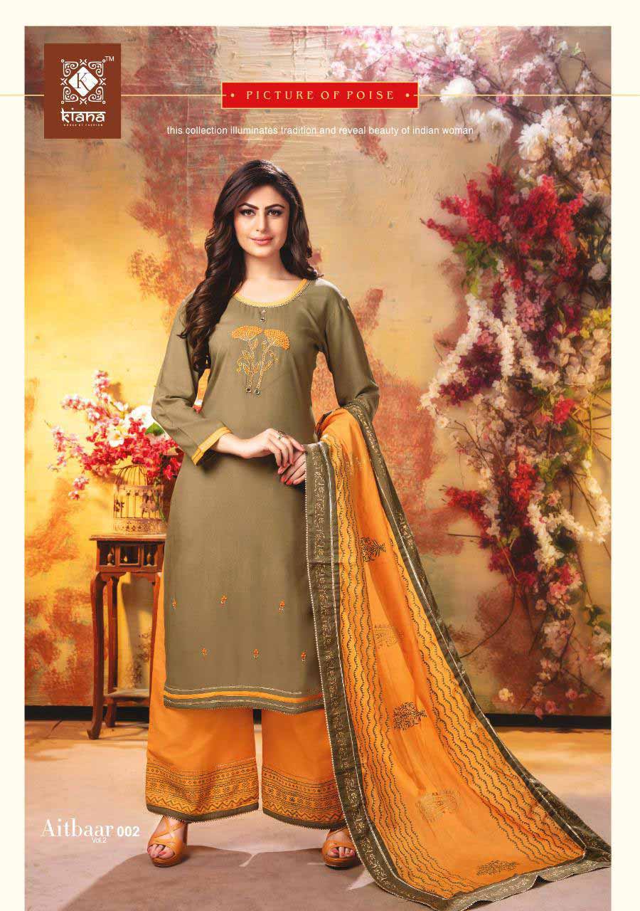 Kiana Aitbaar Vol-2 Gold Foil Print Kurti Sets Kiana Aitbaar Vol-2 Gold Foil Print Kurti Sets